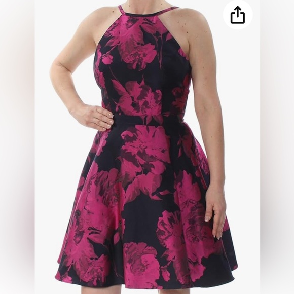 Xscape Halter Neck Pink and Black Fit & Flare Mini Dress
Pre Loved Condition - Picture 1 of 13